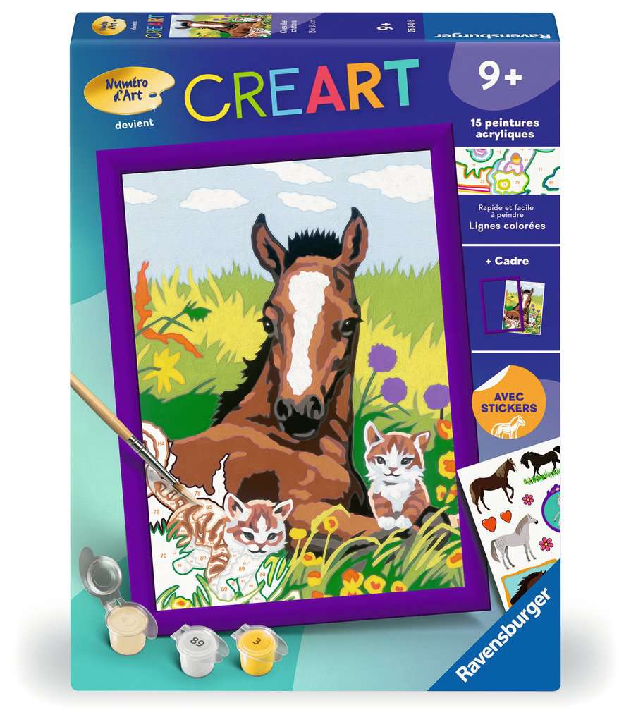 Creart Kids - Cheval et chatons | Givet Jouer